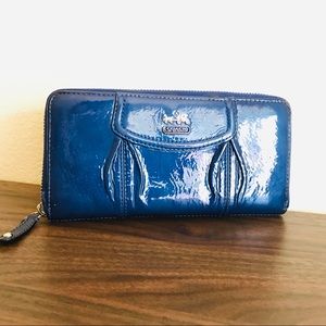 Coach Royal Blue Patent Leather Wallet